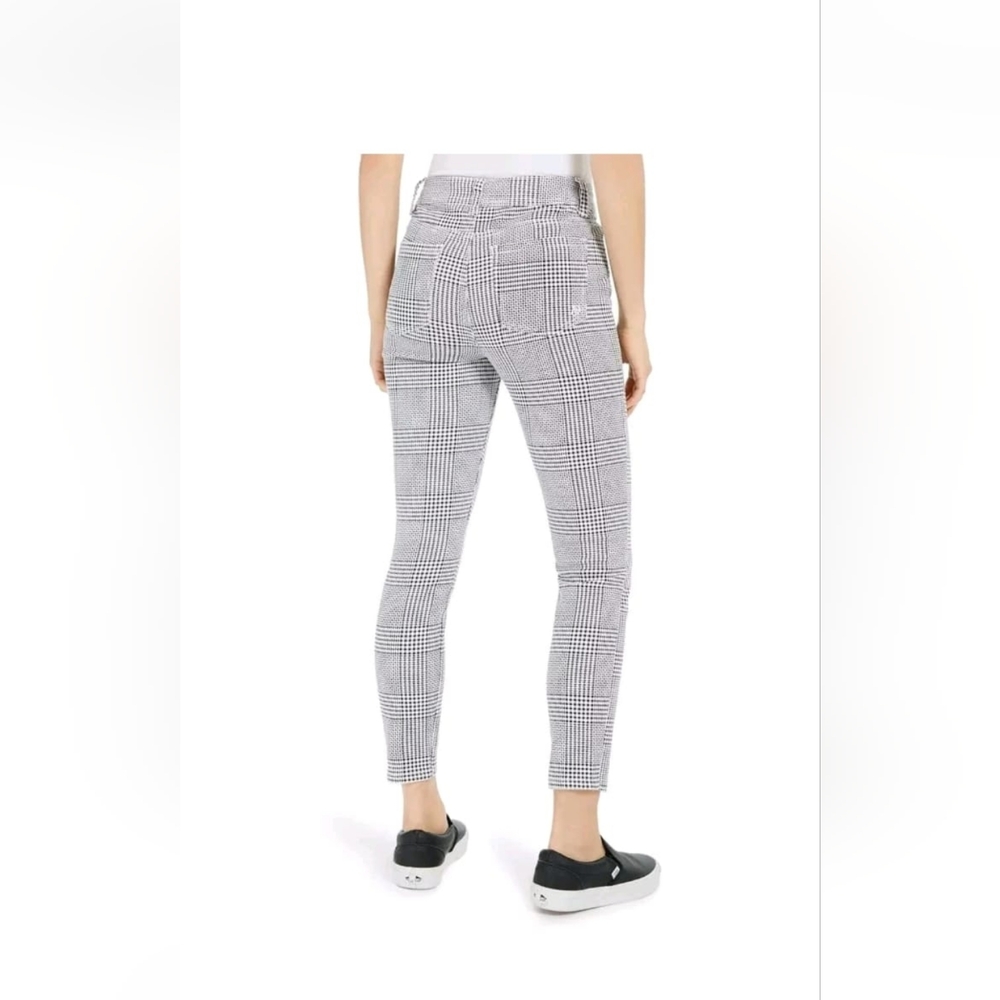 Women's Black and White Checkered Pants